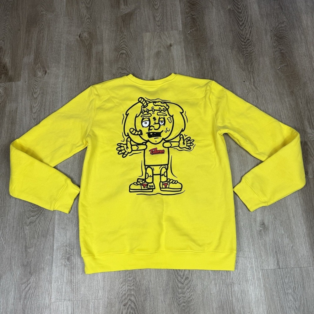 TuLones‎ Benji Crewneck Sweatshirt XXXL Yellow Cartoon Pullover Men's